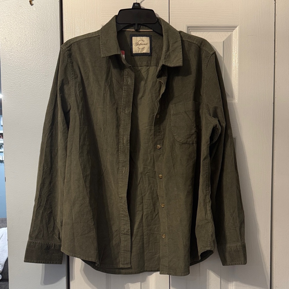 JACHS Girlfriend Olive Green Shirt Jacket